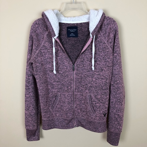 American Eagle Outfitters Tops - American Eagle Pink/Gray/Black Sweatshirt Hoodie
